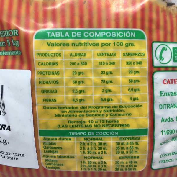 Alubia Frijol Extra 3kg